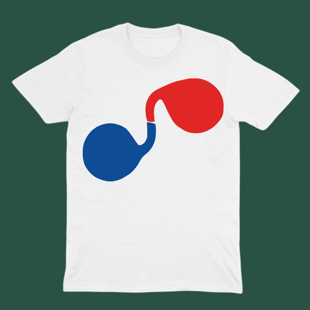 RED BLUE BUBBLE - ホワイトTシャツ
